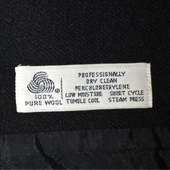 Vintage Forecaster Ladies 9/10 Black Pure Wool Blazer Jacket Career Academia - Picture 9 of 10